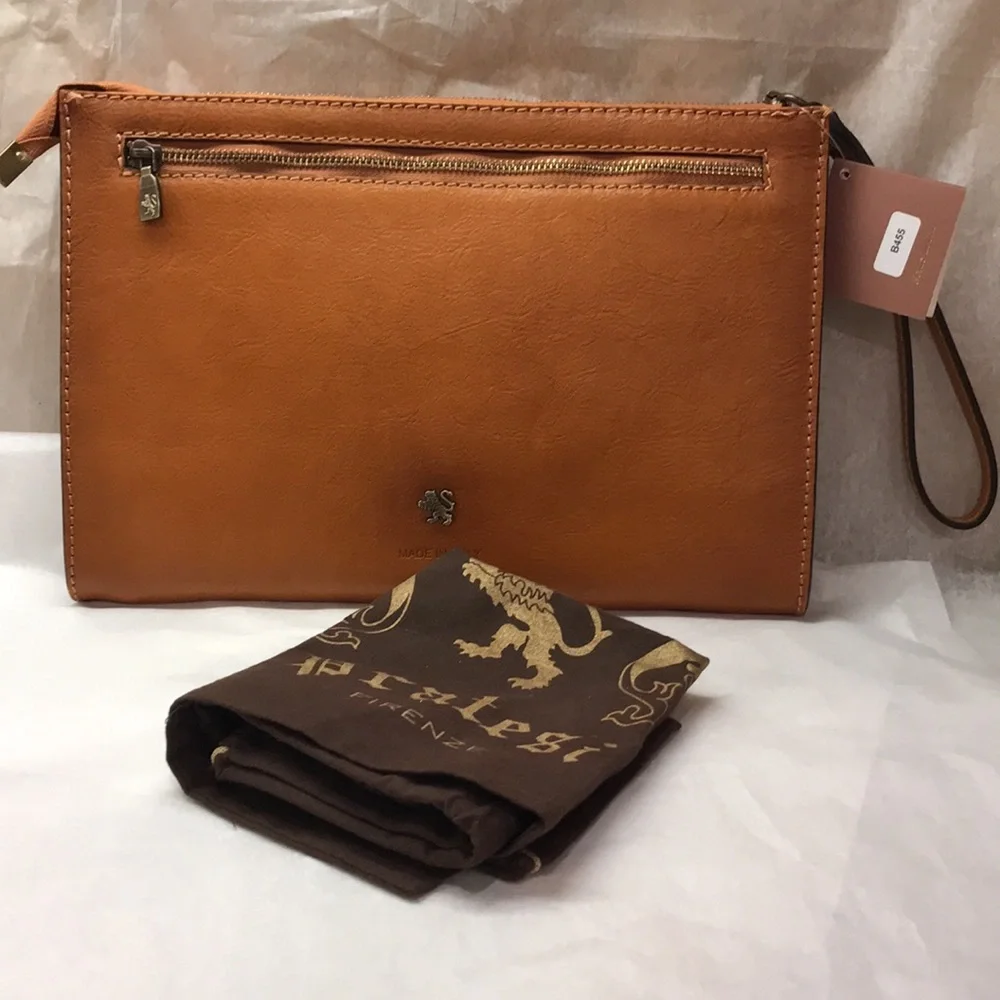 Pratesi Firenze Leather Large Clutch Wristlet